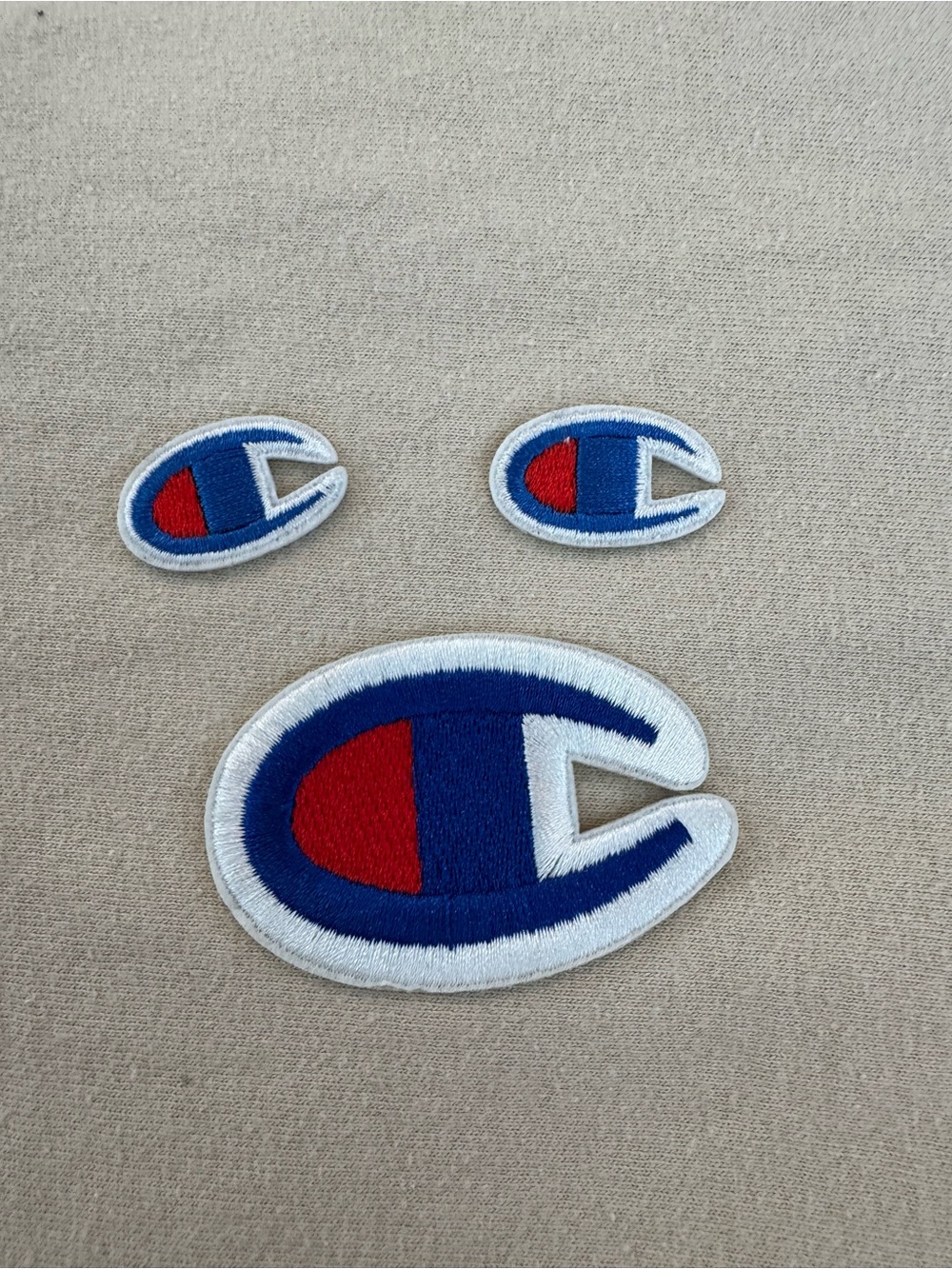 Champion Blue, Red & White 'C' Logo Patch Trio